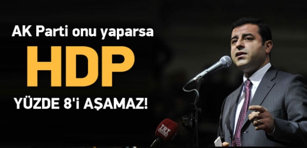 ''AK Parti onu yaparsa HDP yüzde 8'i aşamaz''