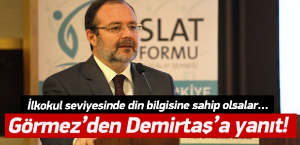 Mehmet Görmez'den Selahattin Demirtaş'a yanıt
