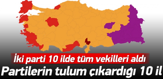 AK Parti ve HDP'nin tulum çıkardığı 10 il!