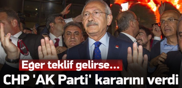 CHP, AK Parti kararını verdi