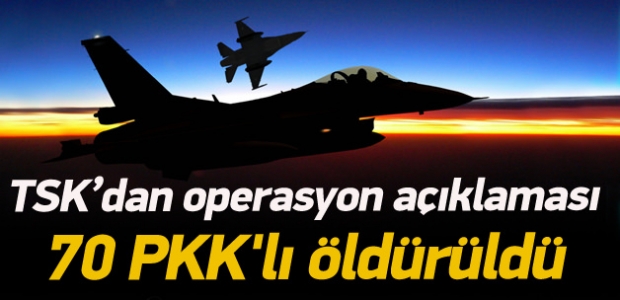 Metina hava harekatında 70 PKK'lı öldürüldü