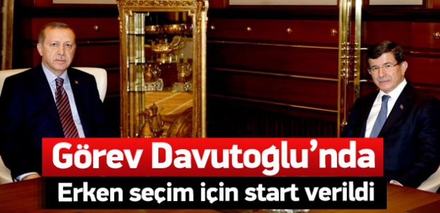 Erdoğan Davutoğlu görüşmesi başladı