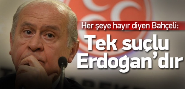 Bahçeli: Seçimin tek suçlusu Erdoğan'dır