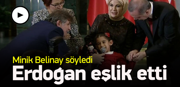 Minik Belinay söyledi Erdoğan eşlik etti