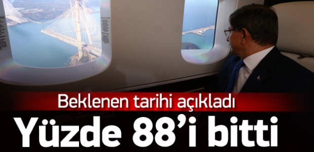 Davutoğlu 3. köprüyü inceledi tarih verdi