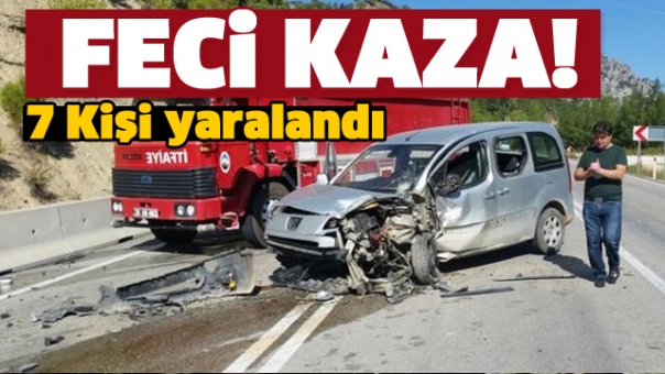 Isparta'da Trafik Kazası 7 Yaralı