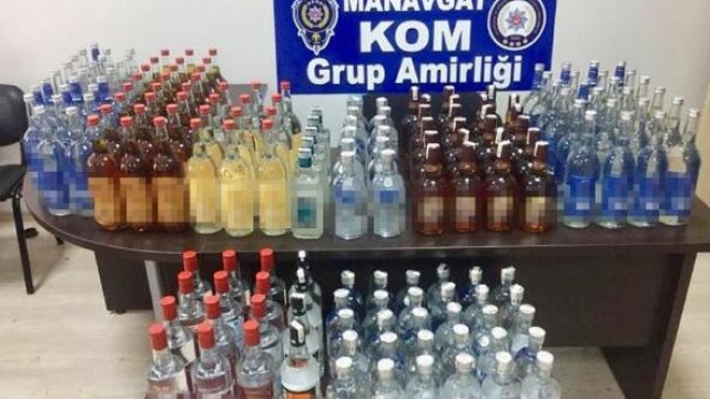 Antalya'da kaçak içki operasyonu