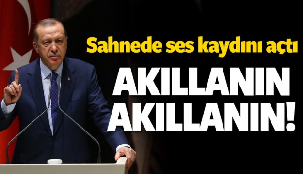 Erdoğan'dan CHP'ye tepki: Akıllanın, akıllanın!