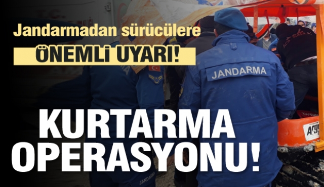 Isparta'da Jandarma'dan Kurtarma Operasyonları