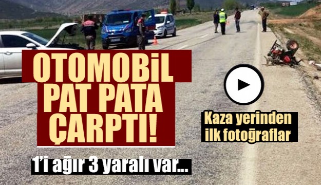 Isparta'da Otomobil, pat pata çarptı: 3 yaralı...