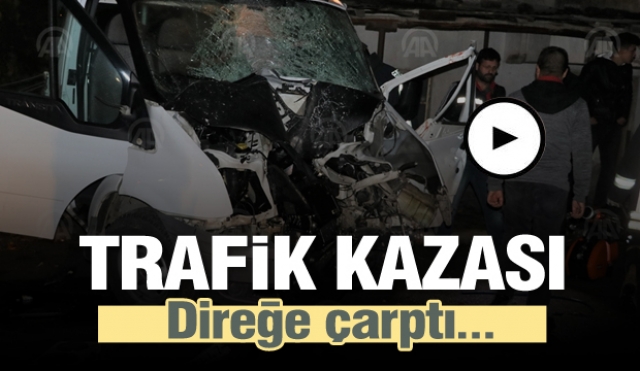 Isparta'da trafik kazası: direğe çarptı...
