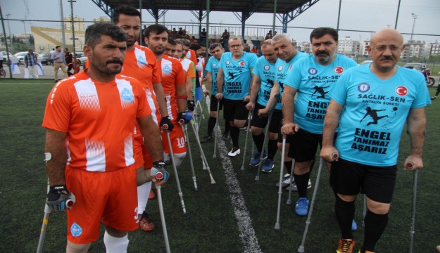 Sağlık Sen Antalya'dan engellilerle ampute maçı  