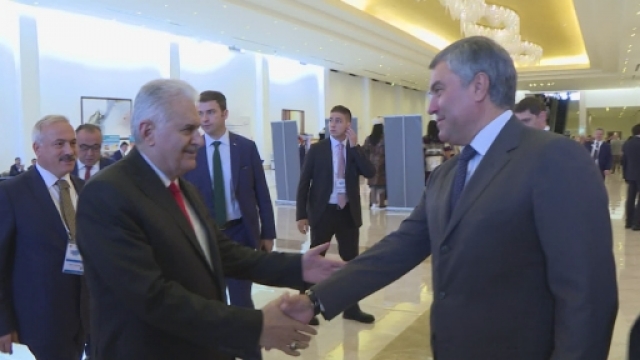  Yıldırım, Rusya Federasyonu Federal Meclisi Devlet Duması Başkanı ile görüştü 