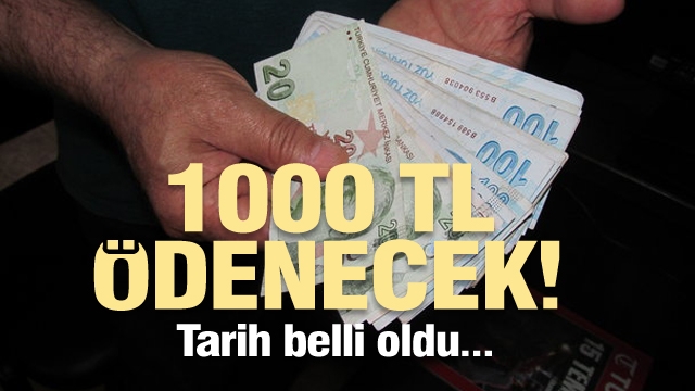 1000 TL para yardımında tarih belli oldu