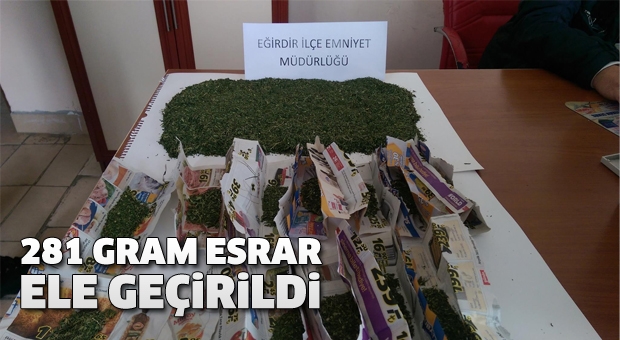 281 Gr. Esrar Ele Geçirildi