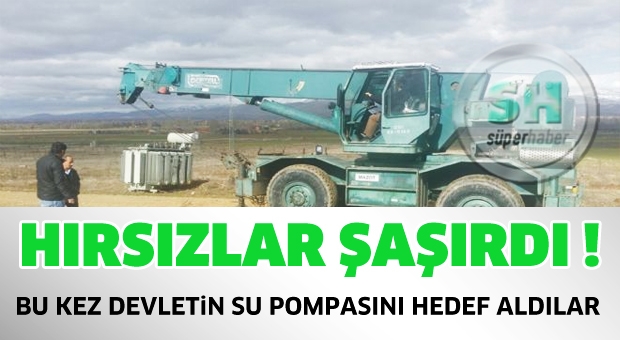 DSİ'NİN YAPTIRDIĞI SU POMPASINI ÇALMAK İSTEDİLER