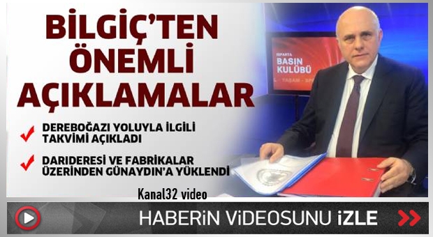 Bilgiç’ten önemli açıklamalar