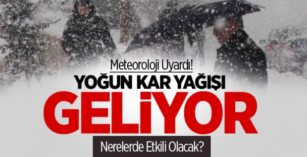Meteoroloji Uyardı Kar Geliyor !