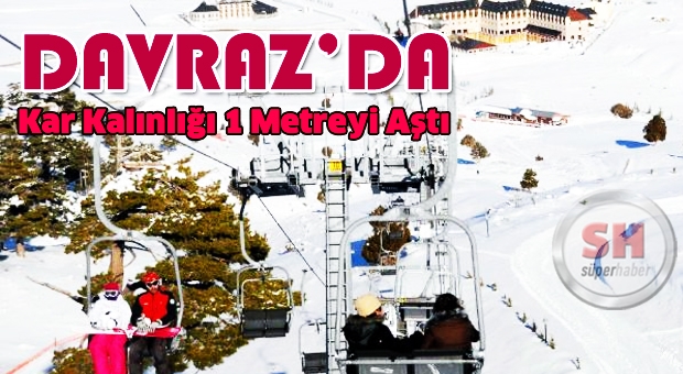 Davraz'da Kar Kalınlığı 1 Metreyi Aştı