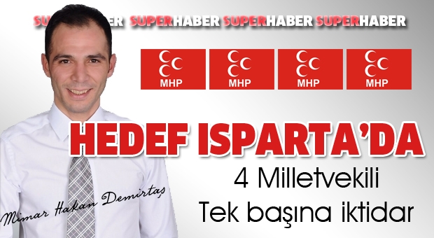 Mimar Hakan Demirtaş; Hedef Isparta’da: 4 Milletvekili, Türkiye’de: Tek başına iktidar