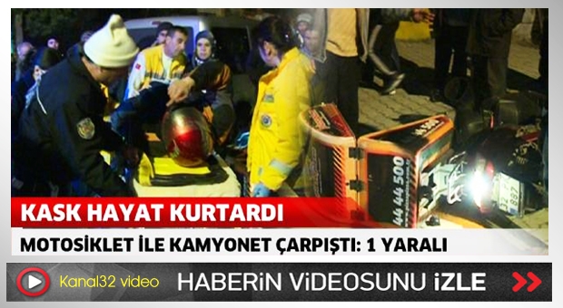 Kask hayat kurtardı