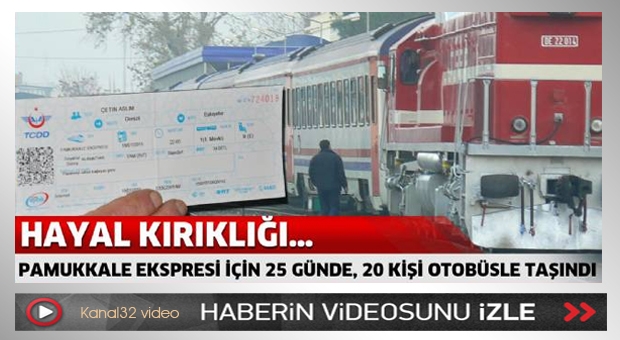 Pamukkale Ekspresi için 25 günde, 20 kişi otobüsle taşındı