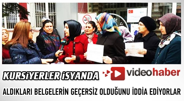 Isparta'da  Kursiyerler isyanda