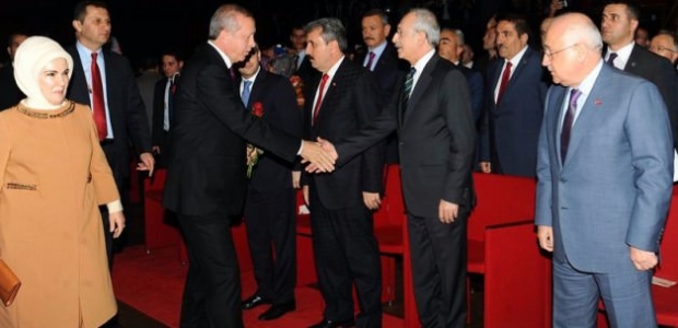 Erdoğan, Çiçek, Davutoğlu ve Kılıçdaroğlu buluştu