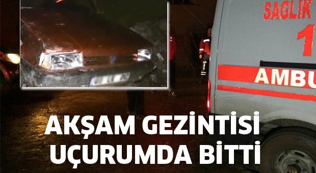 ARAÇLA GEZİNTİ FECİ KAZA İLE SON BULDU !