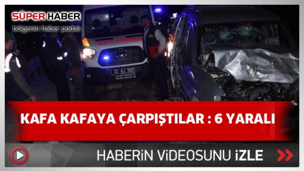 Eğirdir'de feci kaza : 6 yaralı