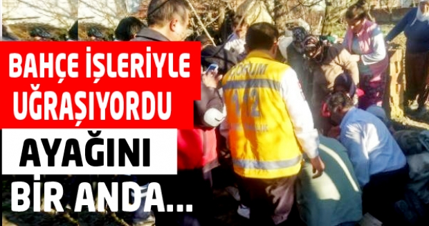 AYAĞINI ÇAPA MAKİNESİNE KAPTIRDI