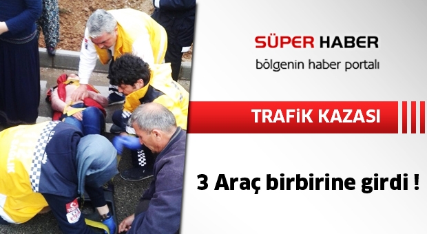 Isparta'da 3 Araç kafa kafaya girdi