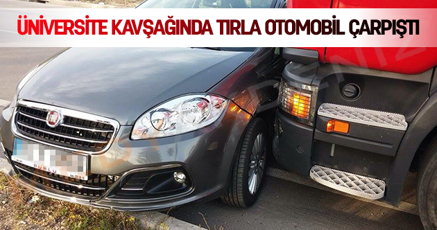 Üniversite yolunda trafik kazası !