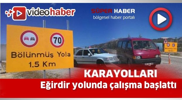 Isparta'da Yol yapım çalışmaları