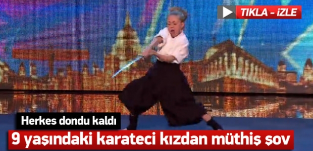 Jürinin ağzını açık bırakan 9 yaşındaki karateci 