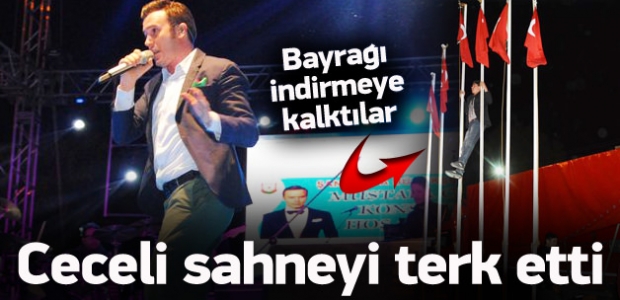 Ceceli konseri yarıda bırakmak zorunda kaldı