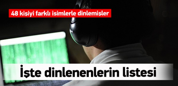 48 kişiyi farklı isimlerle dinlemişler