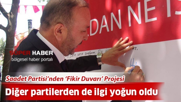 Saadet Partisi’nden ‘Fikir Duvarı’ Projesi