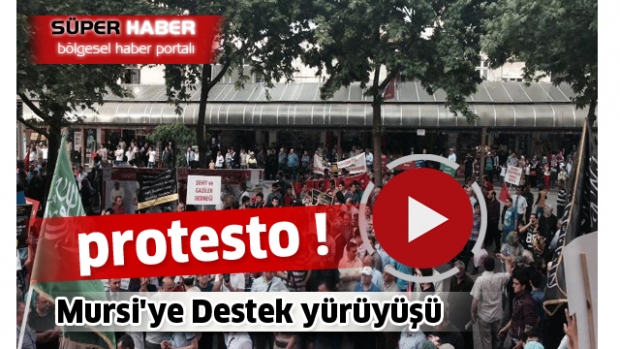 Isparta'da Mursi'ye Destek yürüyüşü
