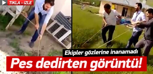 Pes dedirten görüntü! Ekipler gözlerine inanamadı