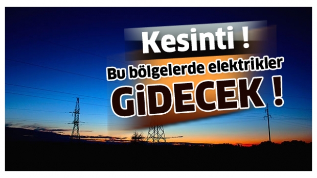 ISPARTA'DA Elektrik kesintileri Olacak !