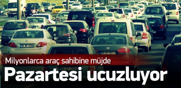 Kasko fiyatları Pazartesi'den itibaren ucuzluyor