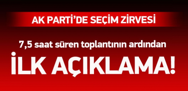 Seçim zirvesinin ardından ilk açıklama!