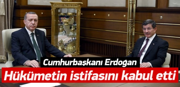 Davutoğlu, Erdoğan'a istifasını sundu