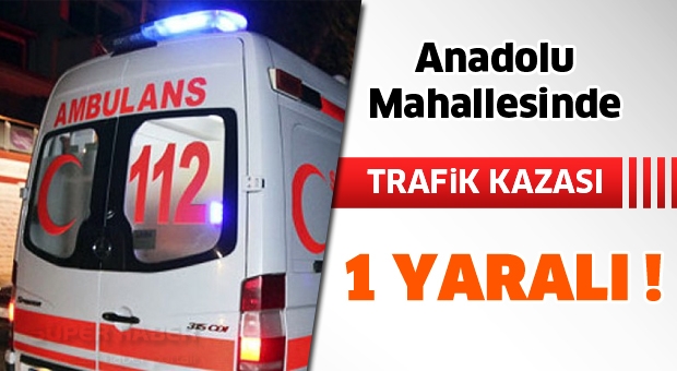 ANADOLU MAHALLESİ'NDE KAZA: 1 YARALI
