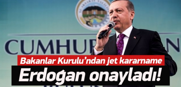 Bakanlar Kurulu'ndan jet Demirel kararnamesi