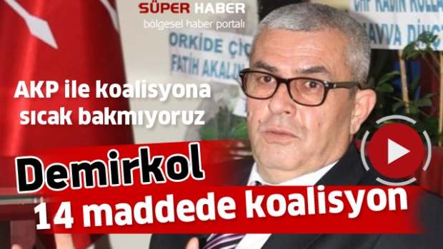 Senayi Demirkol: AKP ile koalisyona sıcak bakmıyoruz