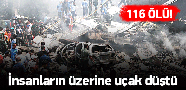 Endonezya'da uçak düştü