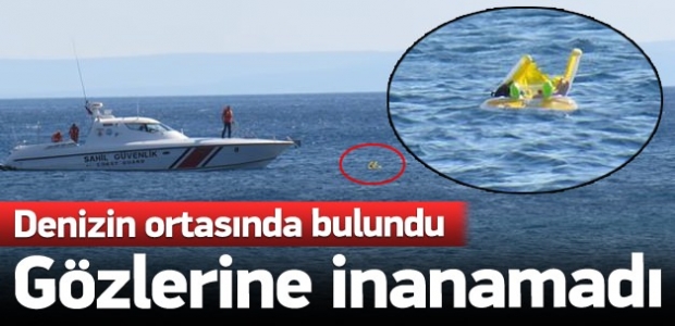 Denizin ortasında bebeği görenler şoke oldu!