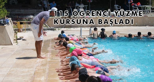 115 ÖĞRENCİ YÜZME KURSUNA BAŞLADI